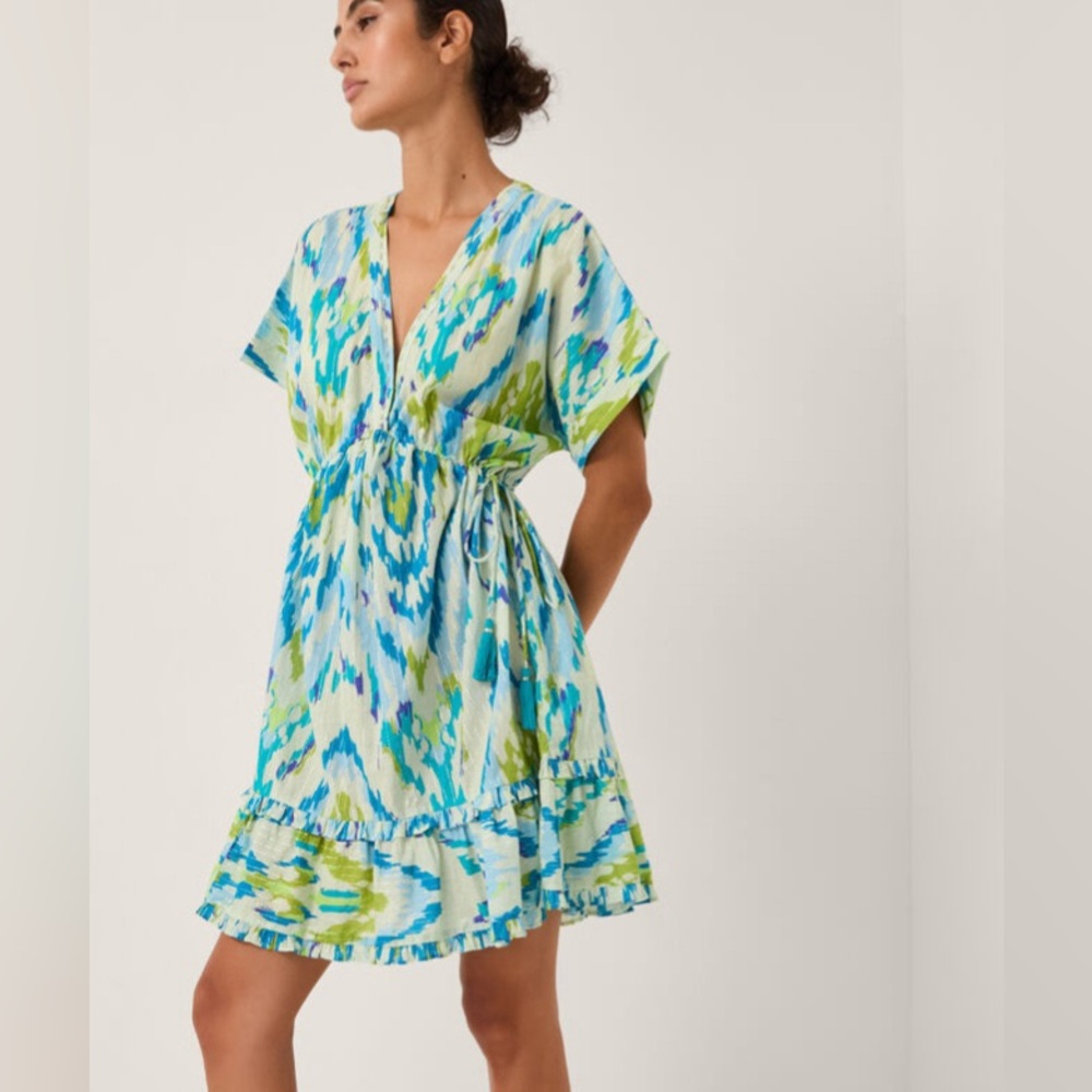 GORGEOUS MONSOON CORALIE PRINT MINI KAFTAN - XXL - BNWT
